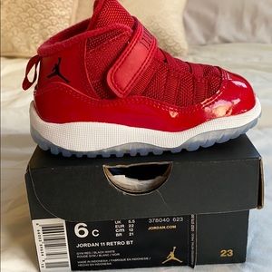 JORDAN 11 RETRO TODDLER SIZE 6c RED